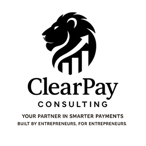 ClearPay lion logo symbolizing smarter payments and entrepreneurial growth